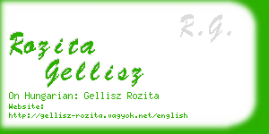 rozita gellisz business card